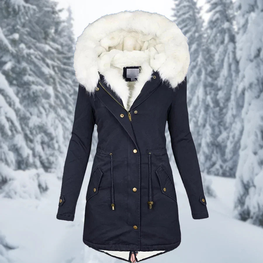 Calysa | Damen Steppjacke mit Druckknopfverschluss