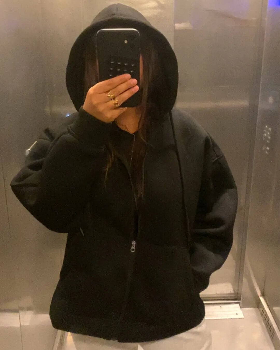 Damen Zip-Hoodie mit Kapuze und Reißverschluss