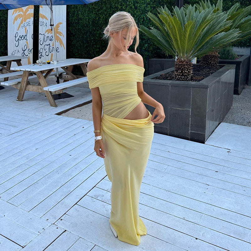Bella | Long lace dress, asymmetrical