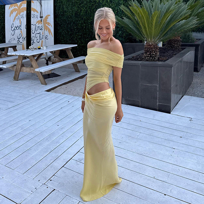 Bella | Long lace dress, asymmetrical