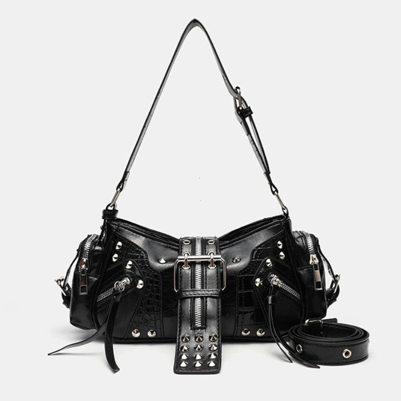 Dravika | Damen Schultertasche mit Nieten