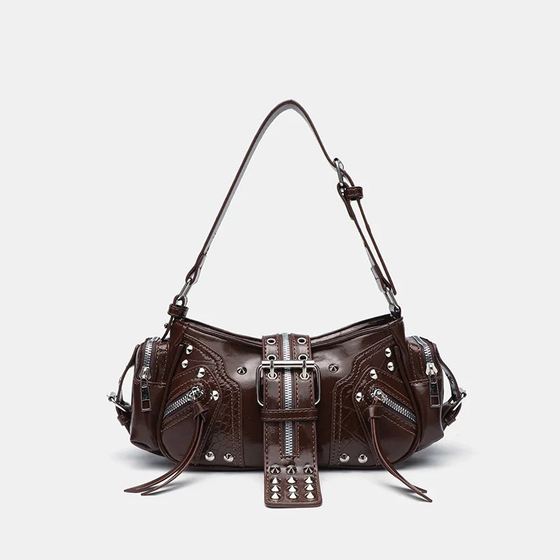Dravika | Damen Schultertasche mit Nieten