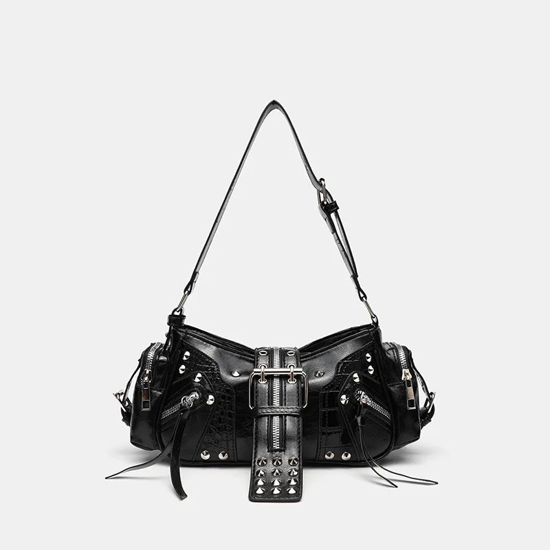 Dravika | Damen Schultertasche mit Nieten