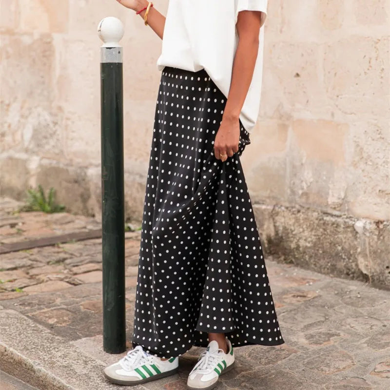 Eirene Women's Polka-Dot Maxi Skirt
