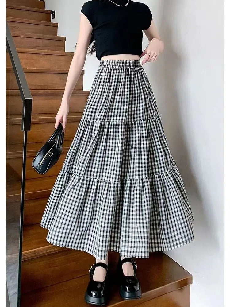 Eirys Women's Plaid Midi Skirt