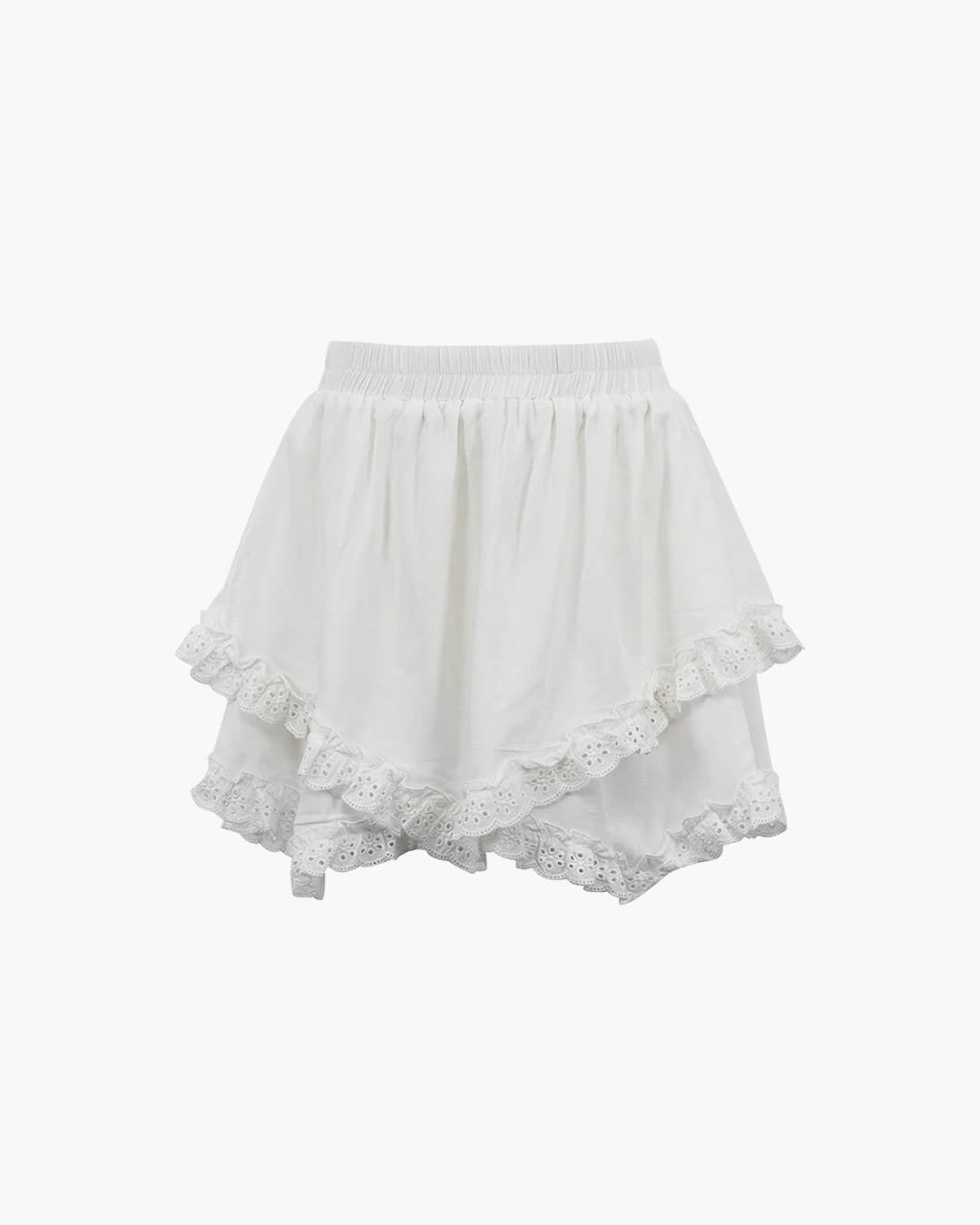Women's mini skirt with ruffle layers