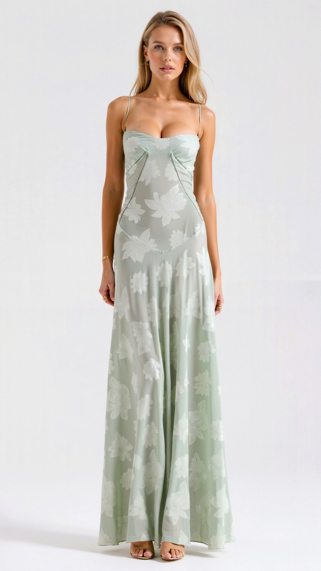 Alma | Long dress with lace-up back