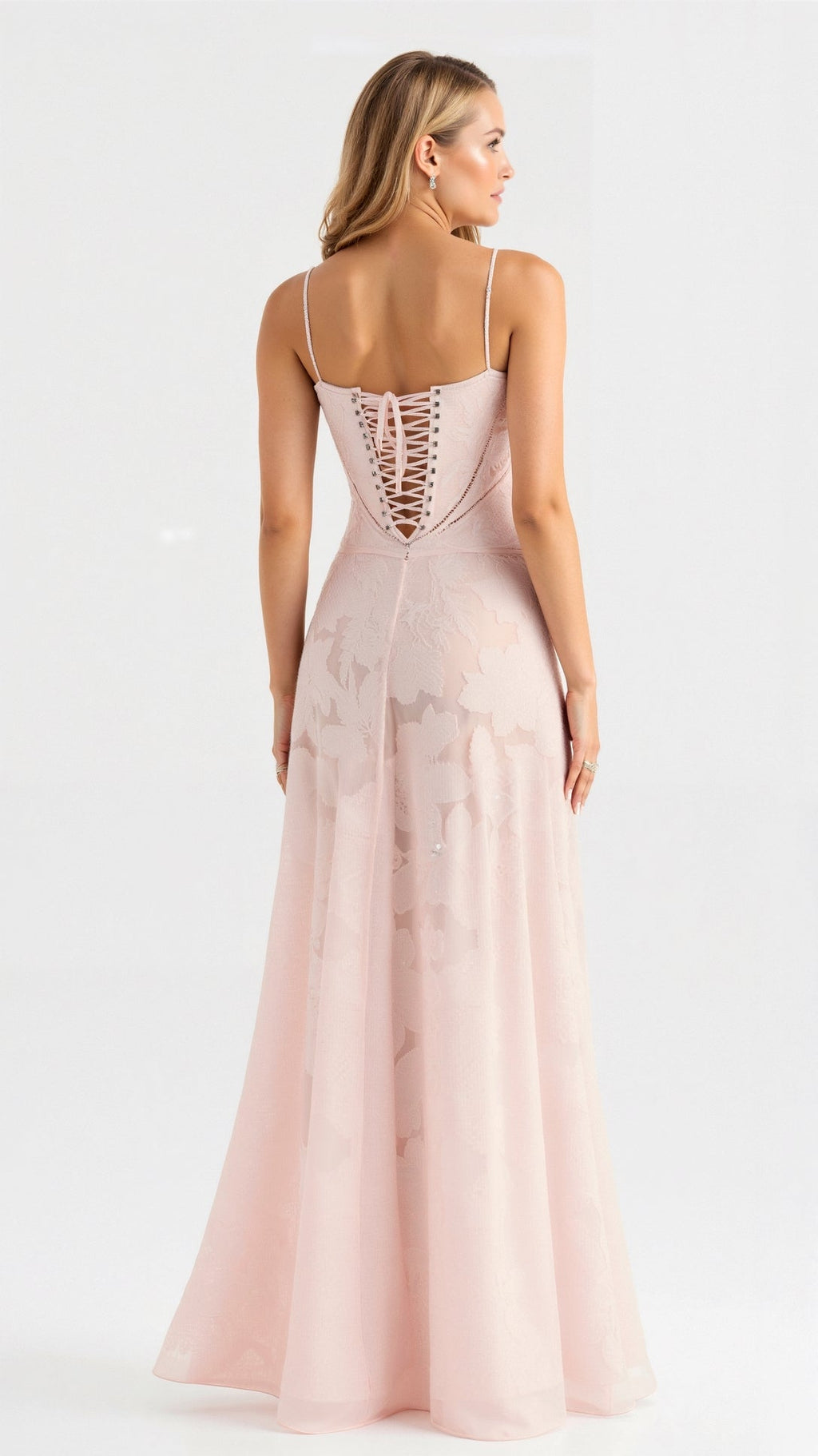 Alma | Long dress with lace-up back
