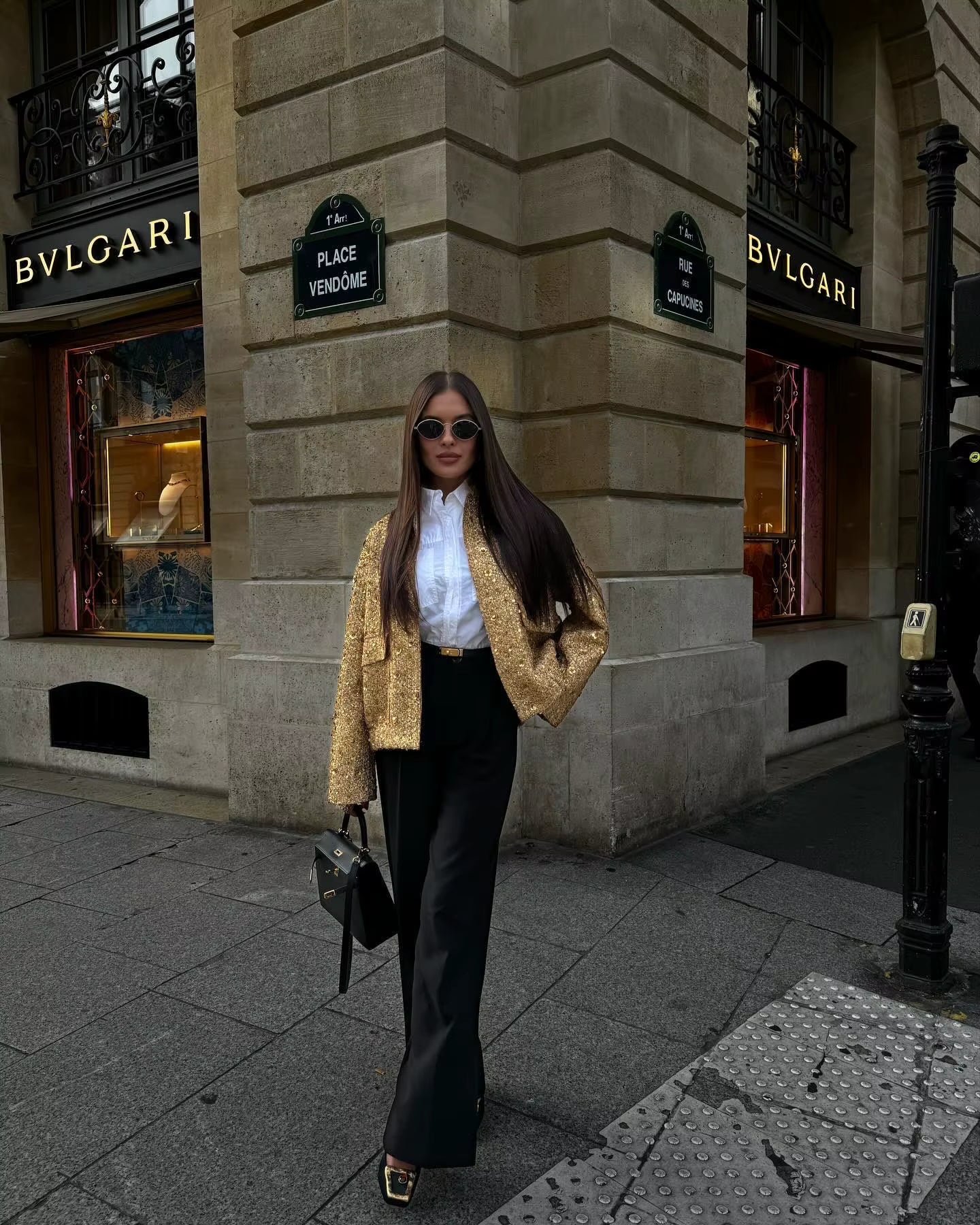 Saskia | Oversize Paillettenjacke