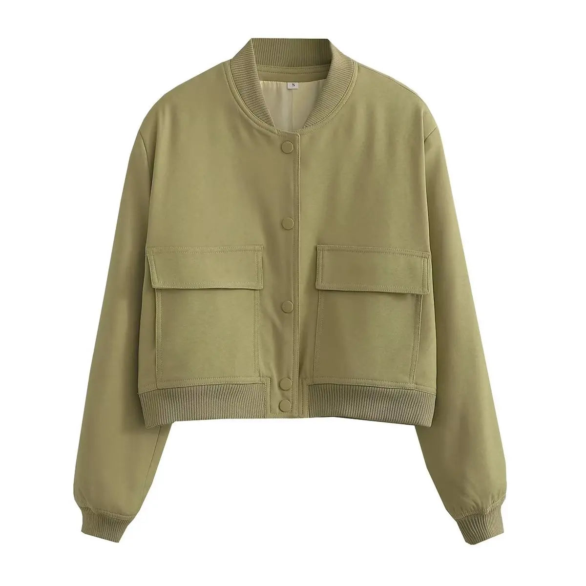 Isabell Damen Bomberjacke mit Druckknöpfen