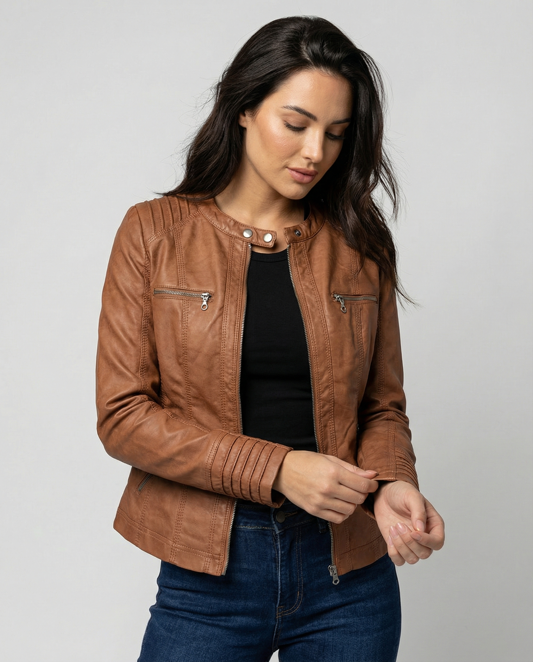 Maribel | Damen Jacke mit Kapuze und Frontreißverschluss