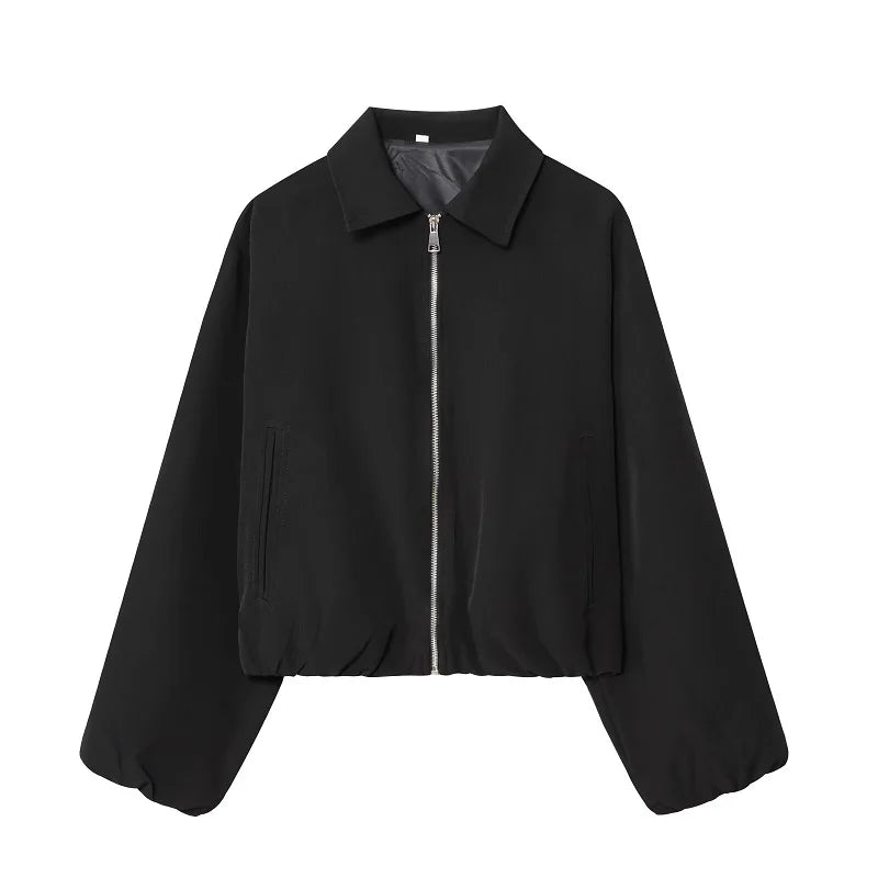 Marlene Women's Short Jacket with Balloon Sleeves