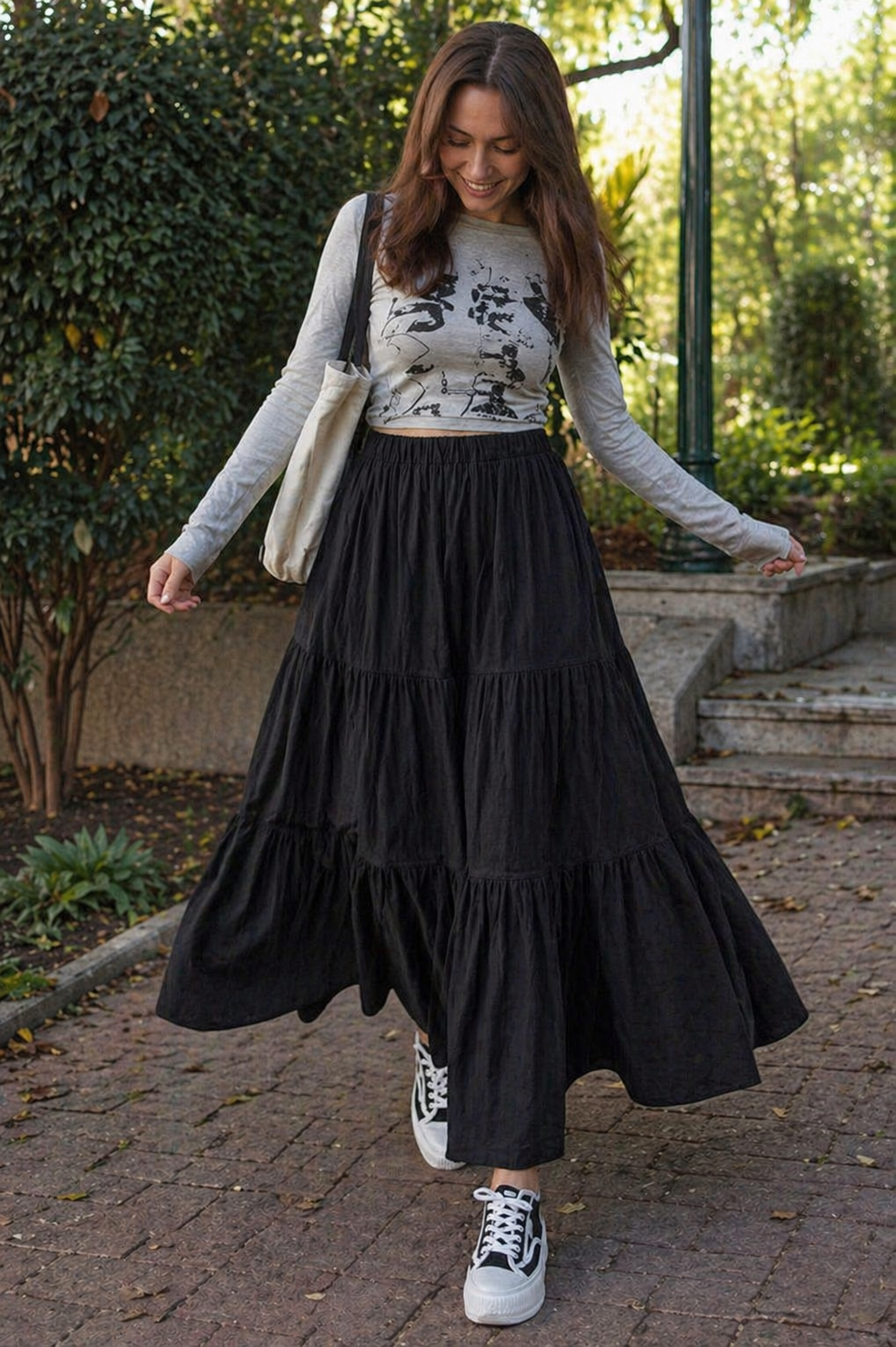 Women's Tiered Maxi Skirt