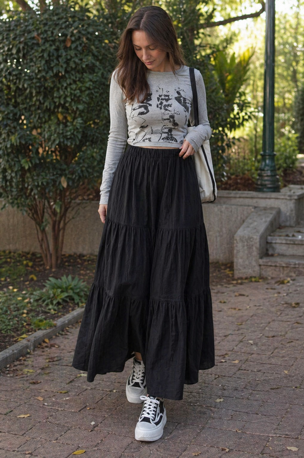 Women's Tiered Maxi Skirt
