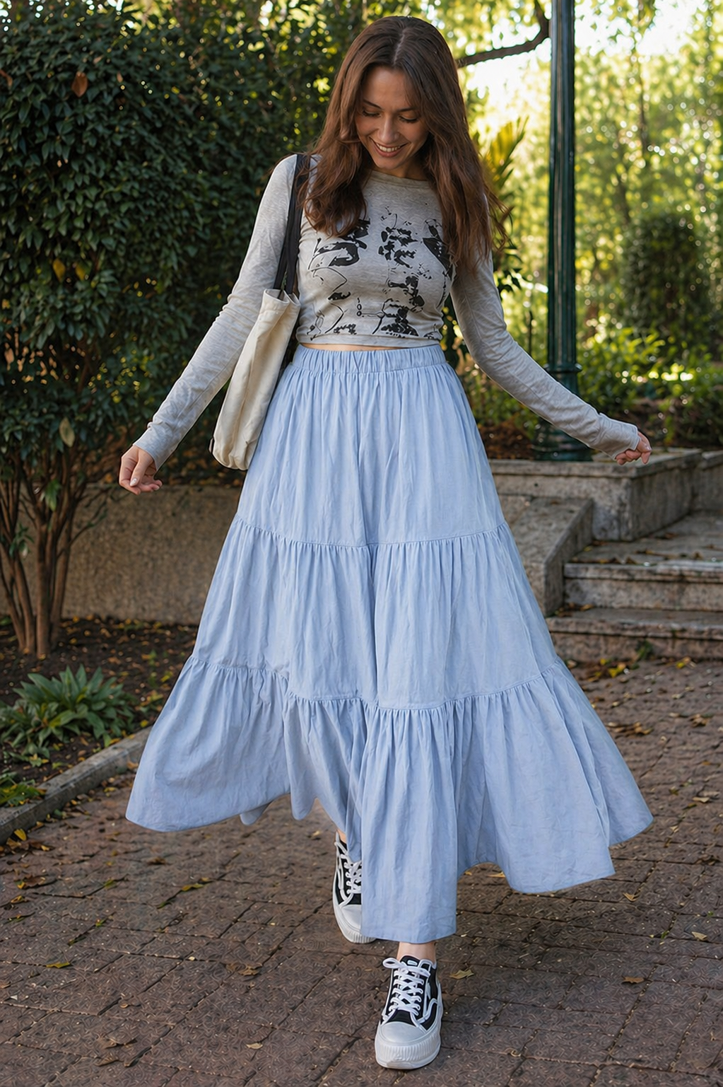 Women's Tiered Maxi Skirt