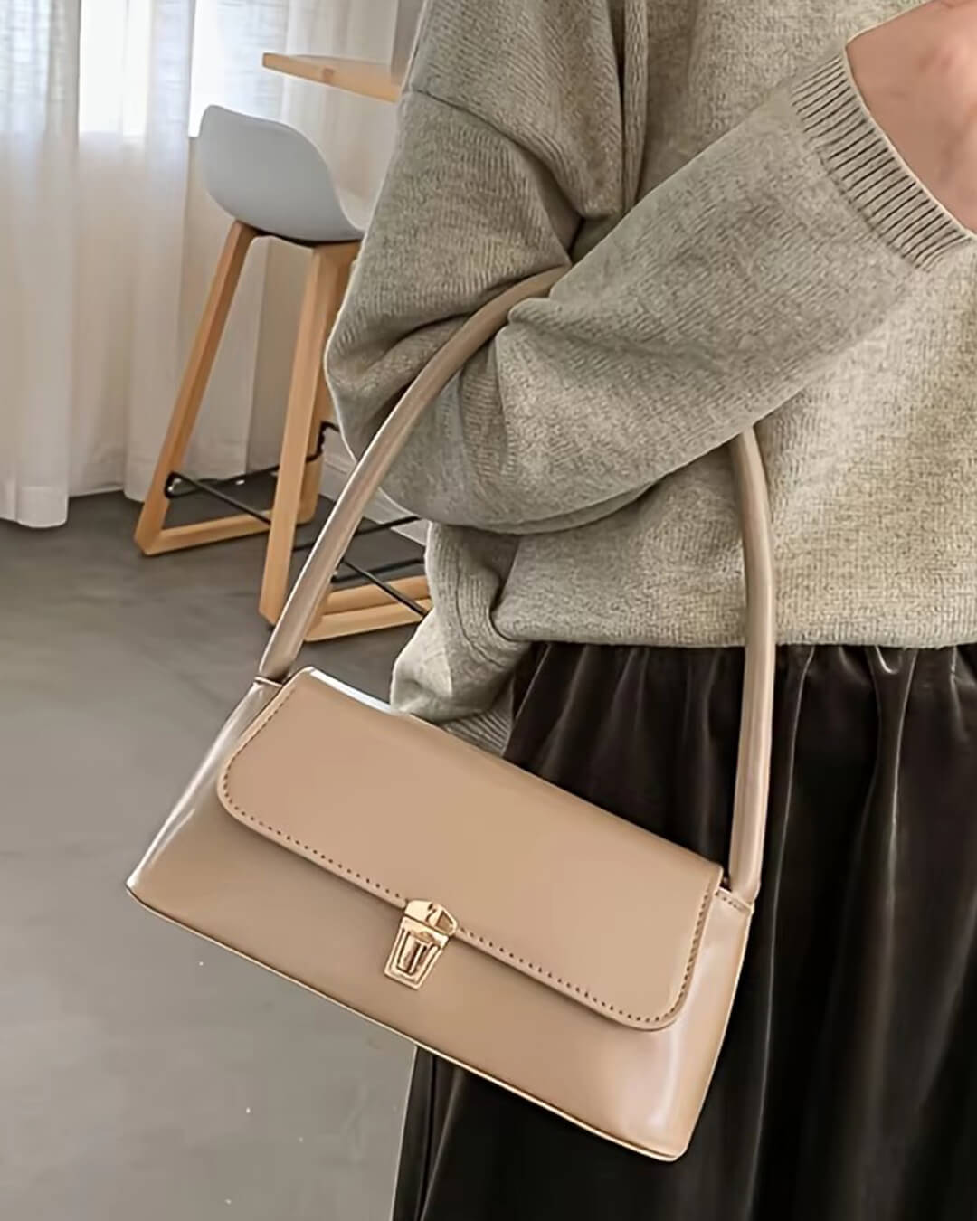 Moira Vintage Schultertasche mit Überschlagverschluss