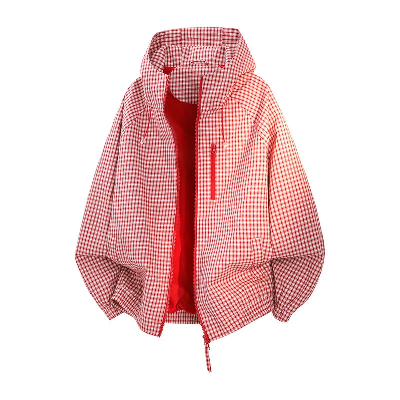 Neralia Women's Hooded Jacket with Front Zipper