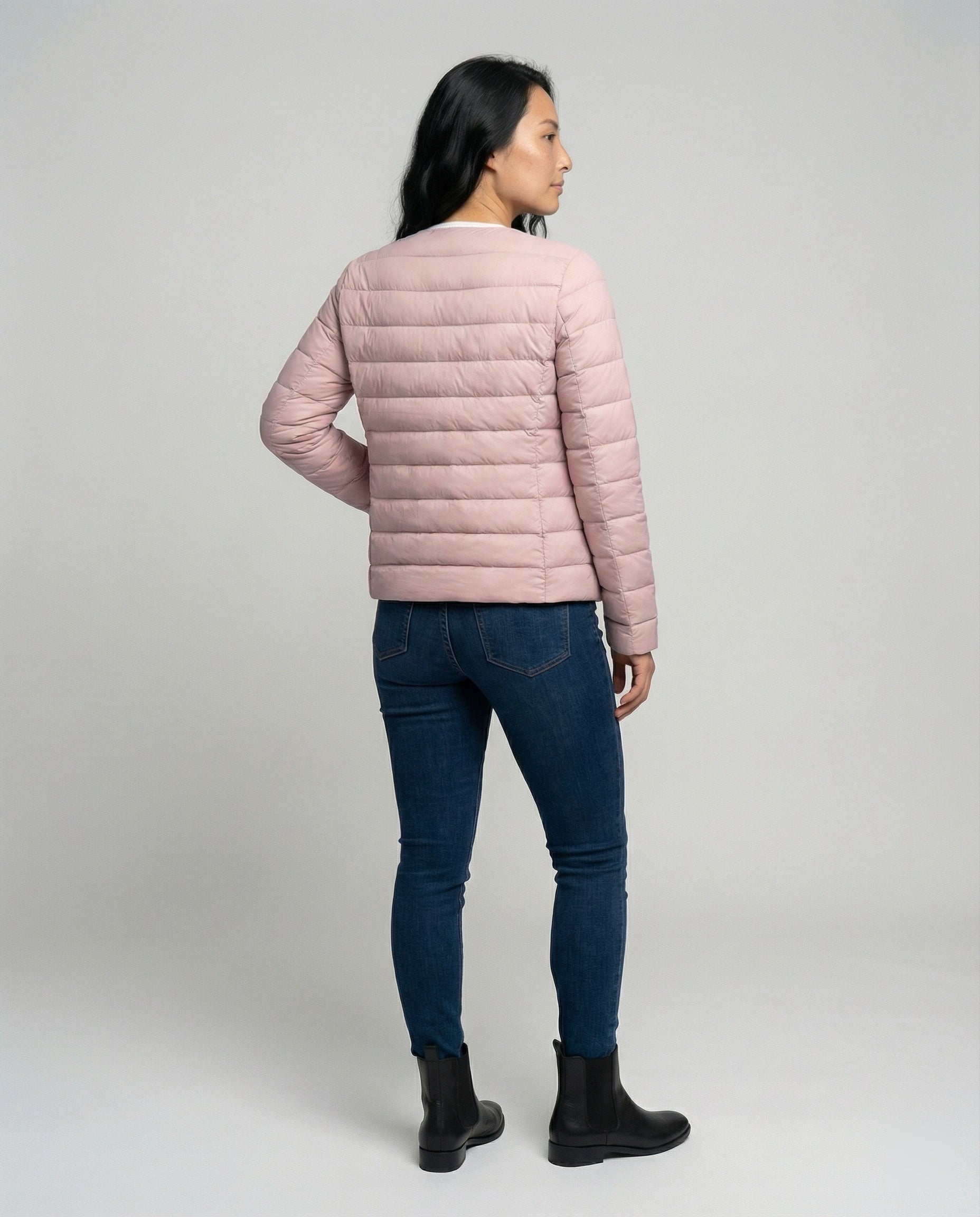 Nerina | Damen Steppjacke mit Druckknopfverschluss