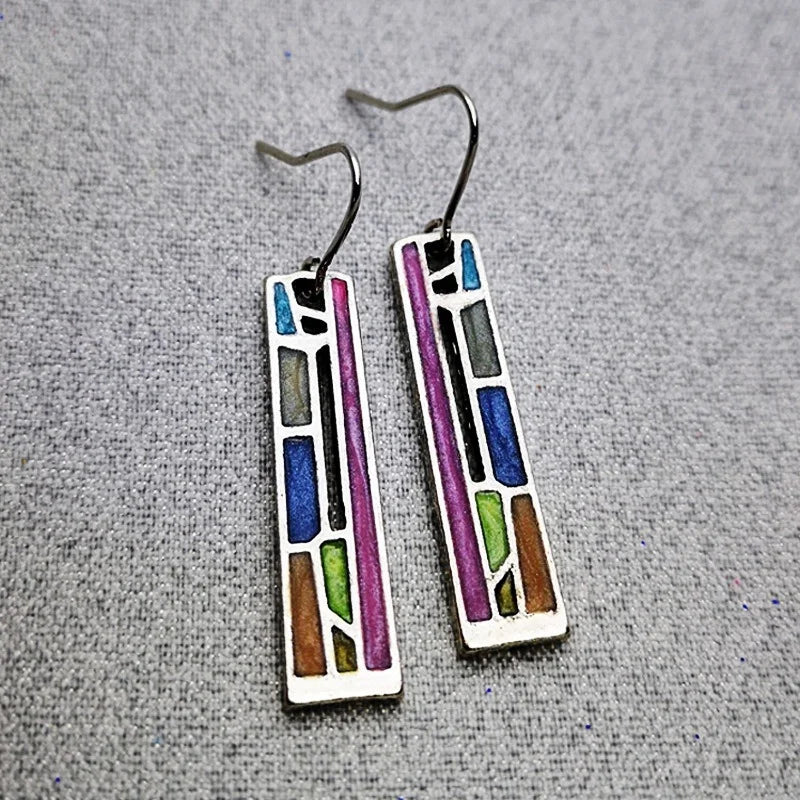 Nyxen | Women's Vintage-Inspired Geometric Drop Earrings