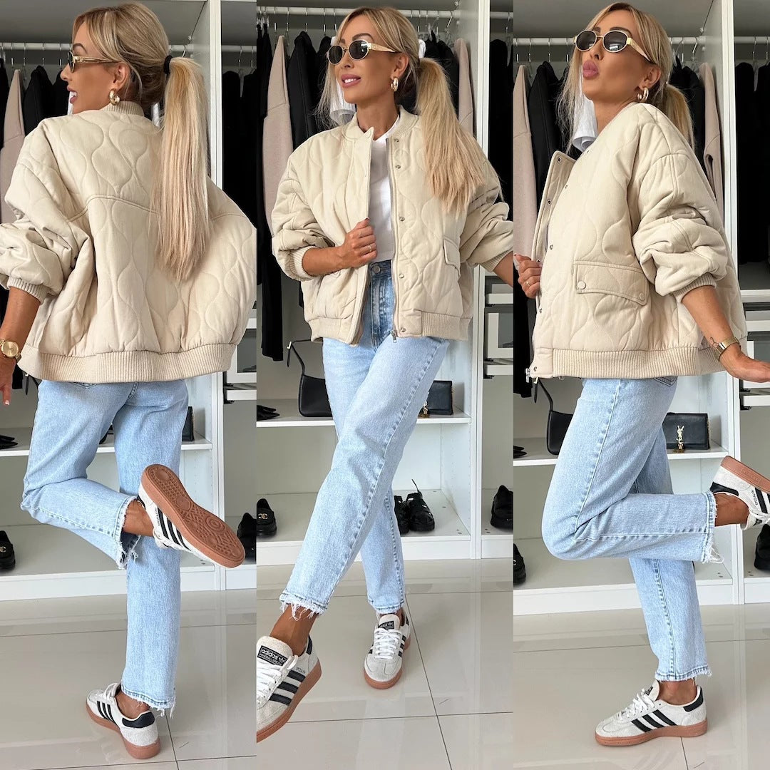 Keira | Gestepptes Oversize-Bomberjacke