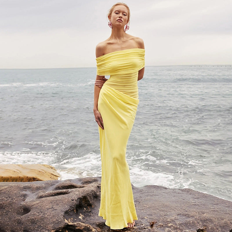 Bella | Long lace dress, asymmetrical