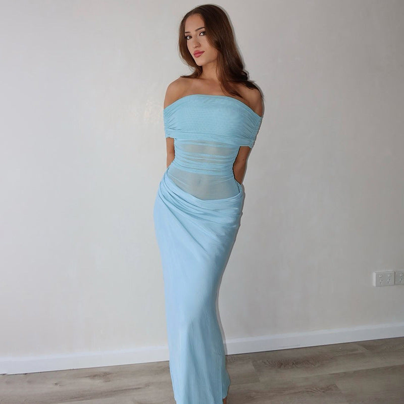 Bella | Long lace dress, asymmetrical