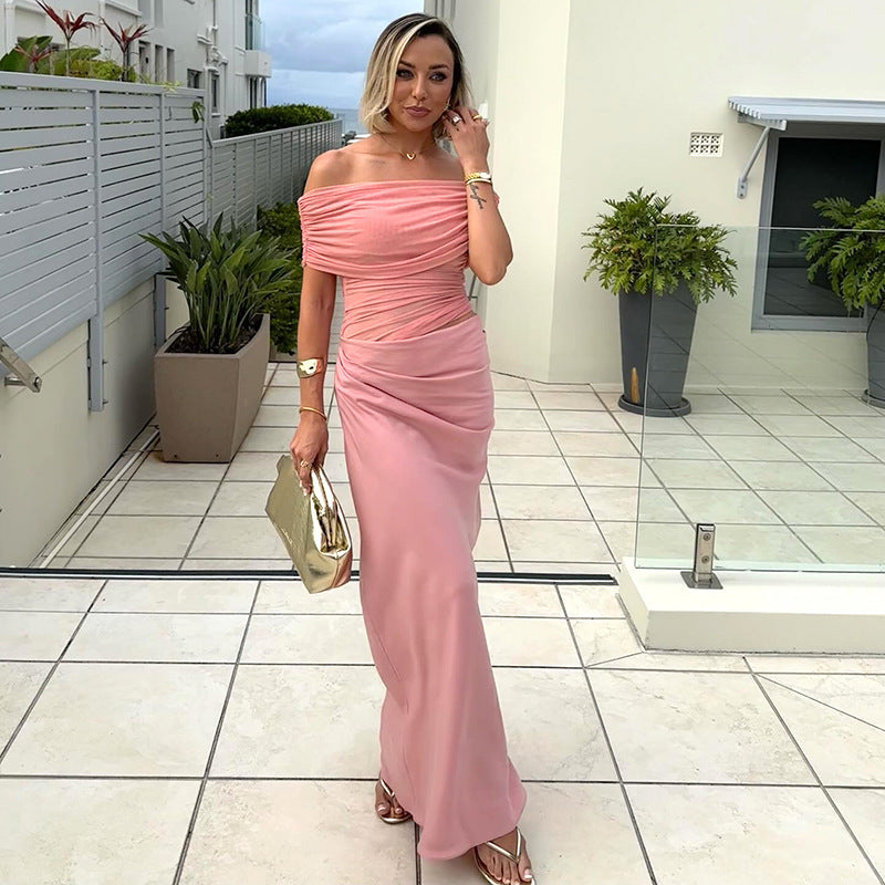 Bella | Long lace dress, asymmetrical