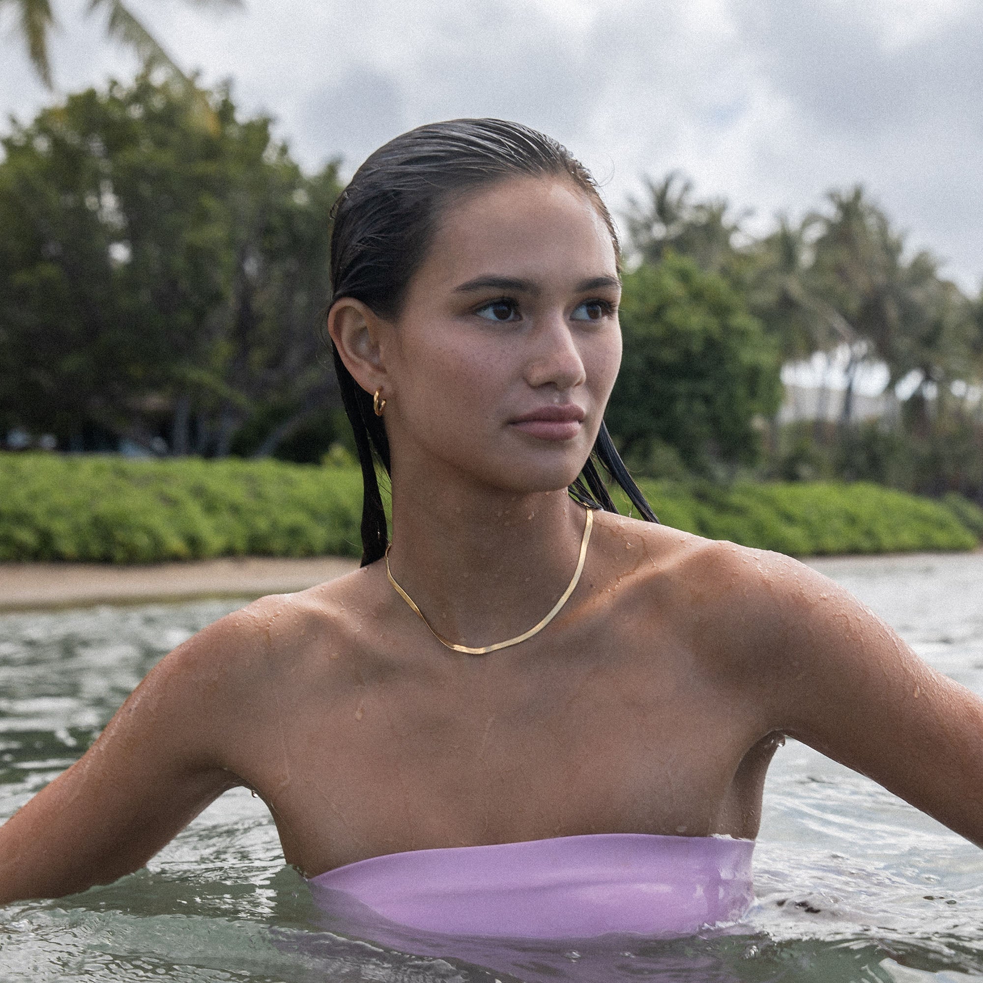 AMARA | Sculpted Open Hoop Earrings