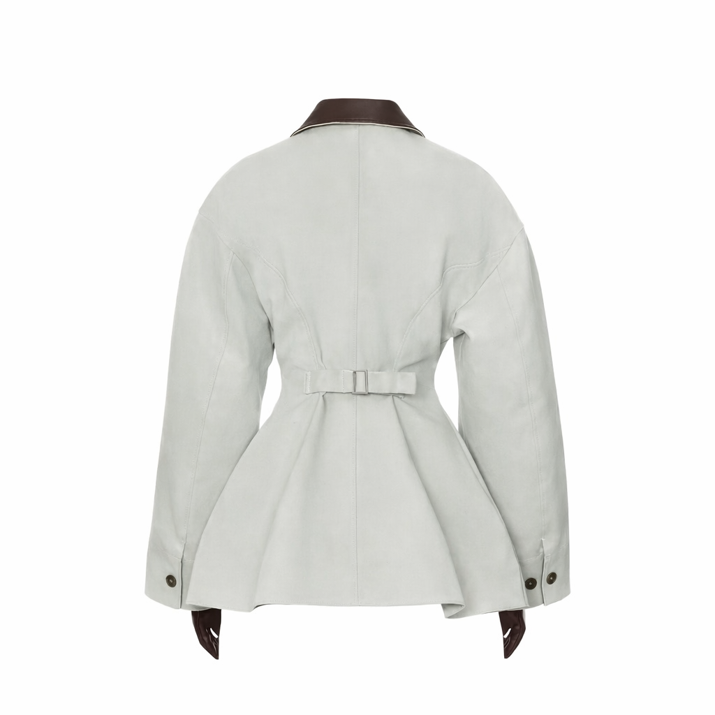 Orelia Damen Jacke mit Reißverschluss und Taillengürtel