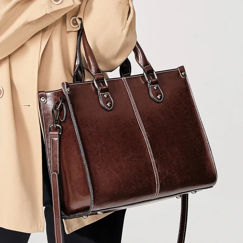 Porella | Damen Schultertasche mit Doppelgriff