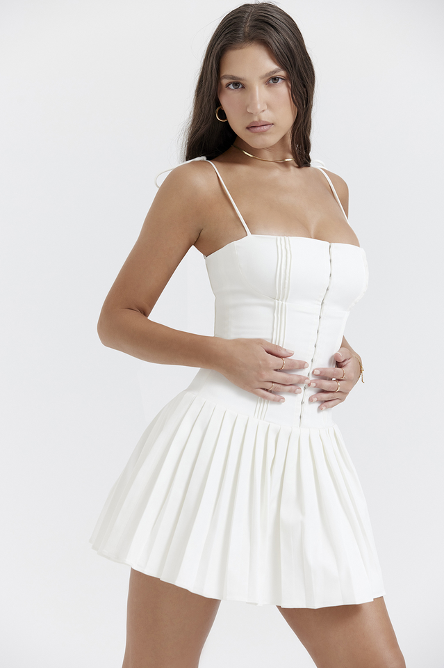 Alba | Pleated Corset Dress