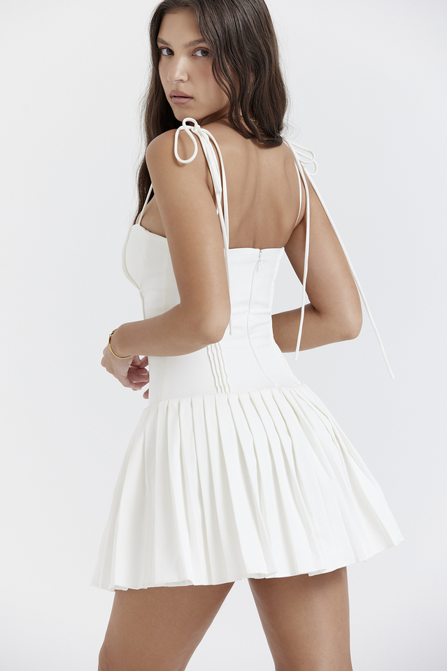 Alba | Pleated Corset Dress
