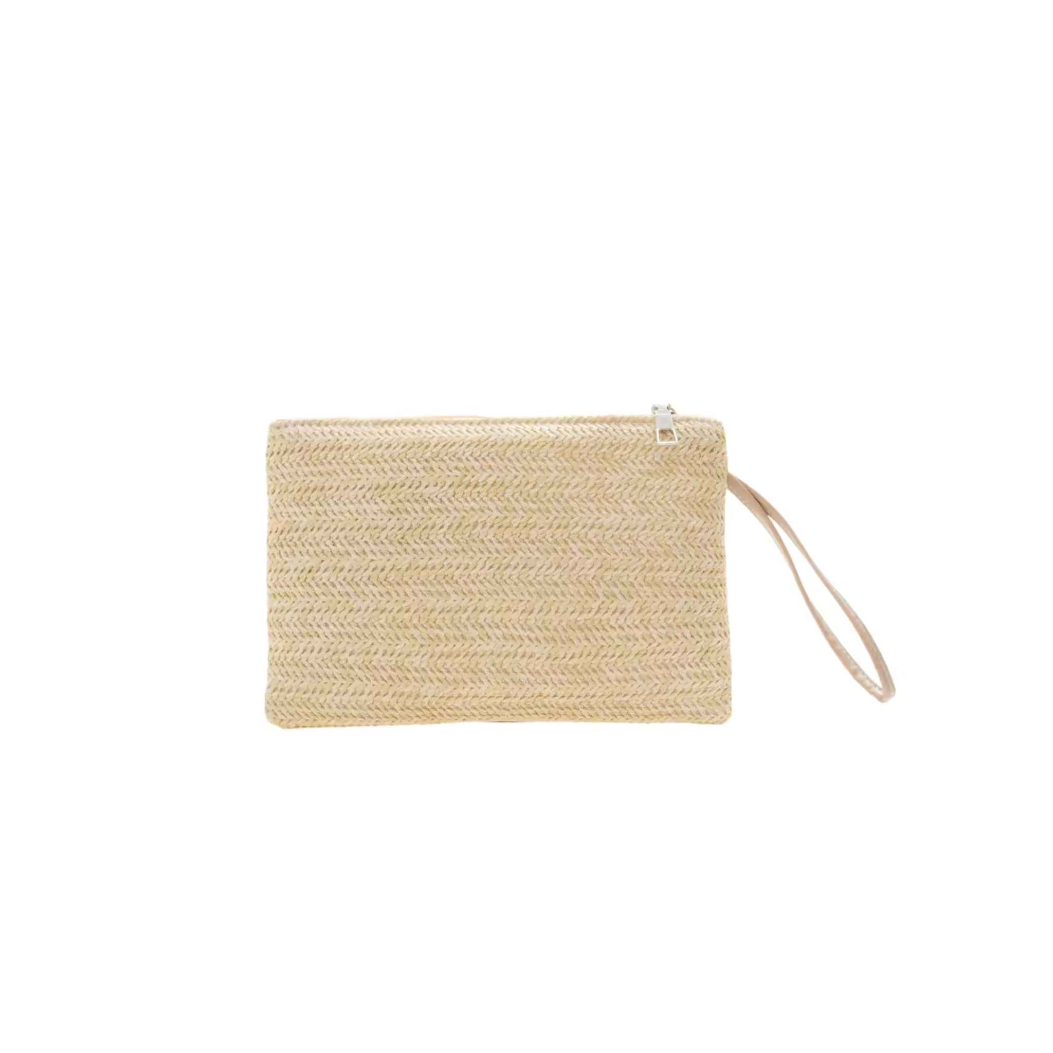 Rhea Damen Clutch geflochten mit Reißverschluss