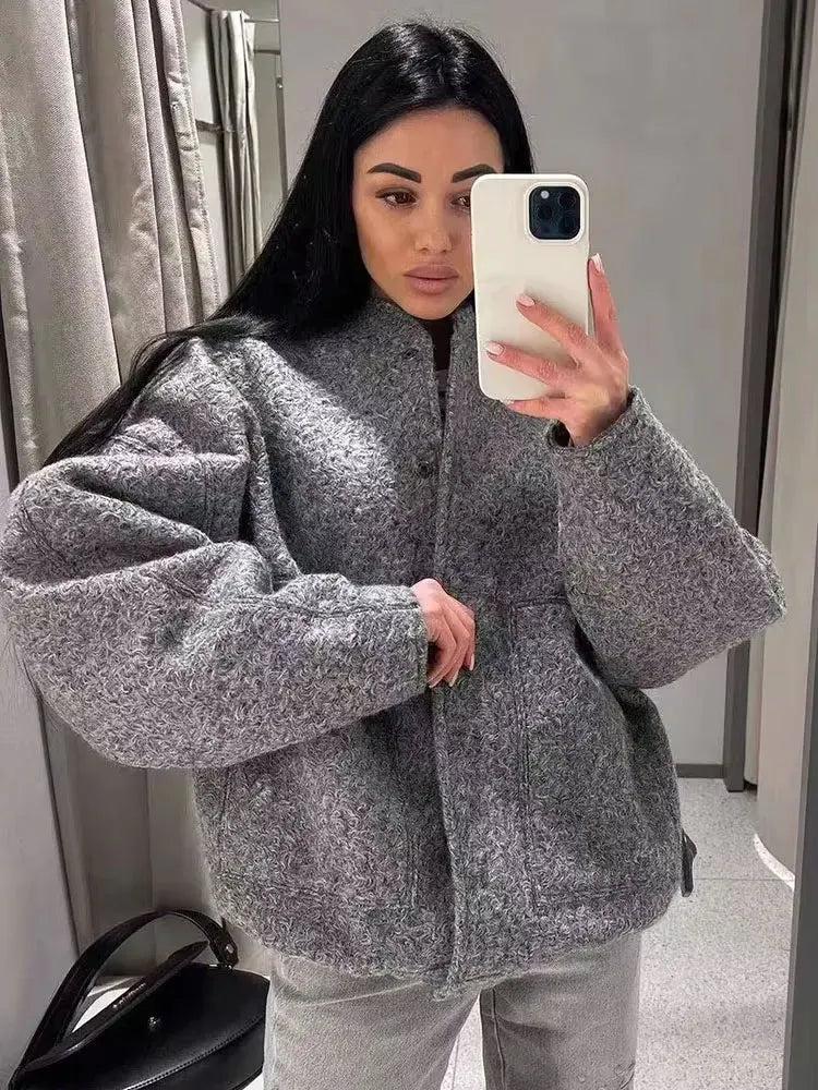 Saira | Oversized Bomberjacke Mit Taschen