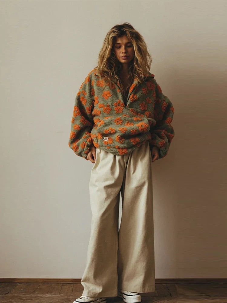 Finja | Fleece-Hoodie Mit Halbem Reißverschluss