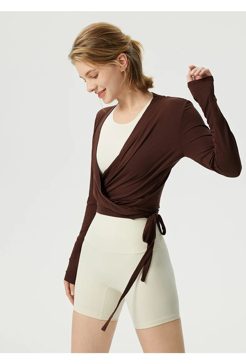 Siria | Pilates Wickelshirt Langarm