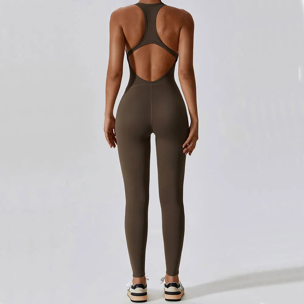 Miranda | Yoga Jumpsuit Mit Offenem Rücken
