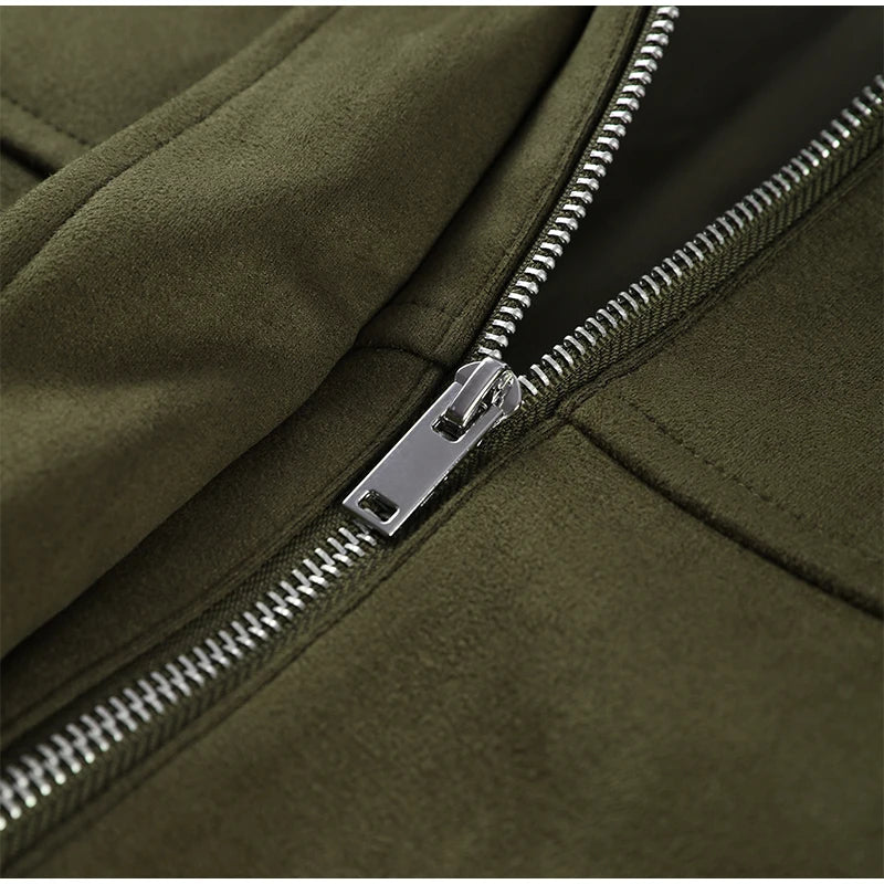 Kaira | Kunstwildleder Kurzjacke Mit Umlegekragen