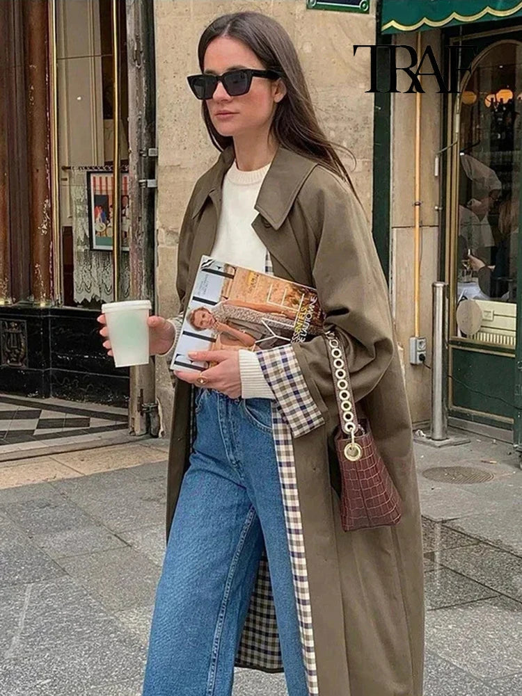 Noelle | Klassischer Trenchcoat mit Kapuze und Knopfleiste