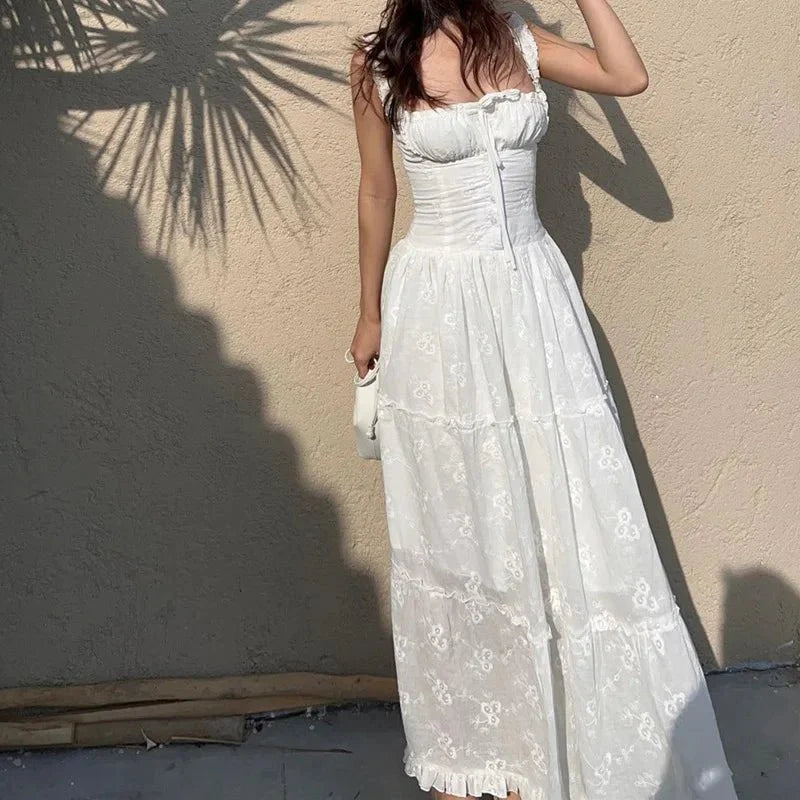 Women's Tiered Maxi Dress with Ruffle Details