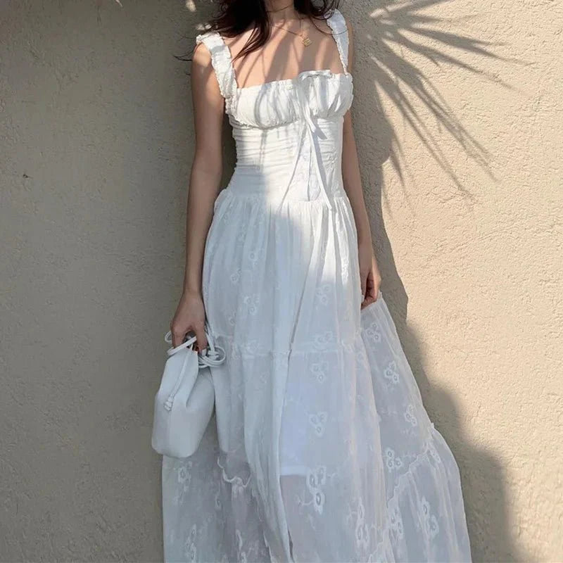 Women's Tiered Maxi Dress with Ruffle Details