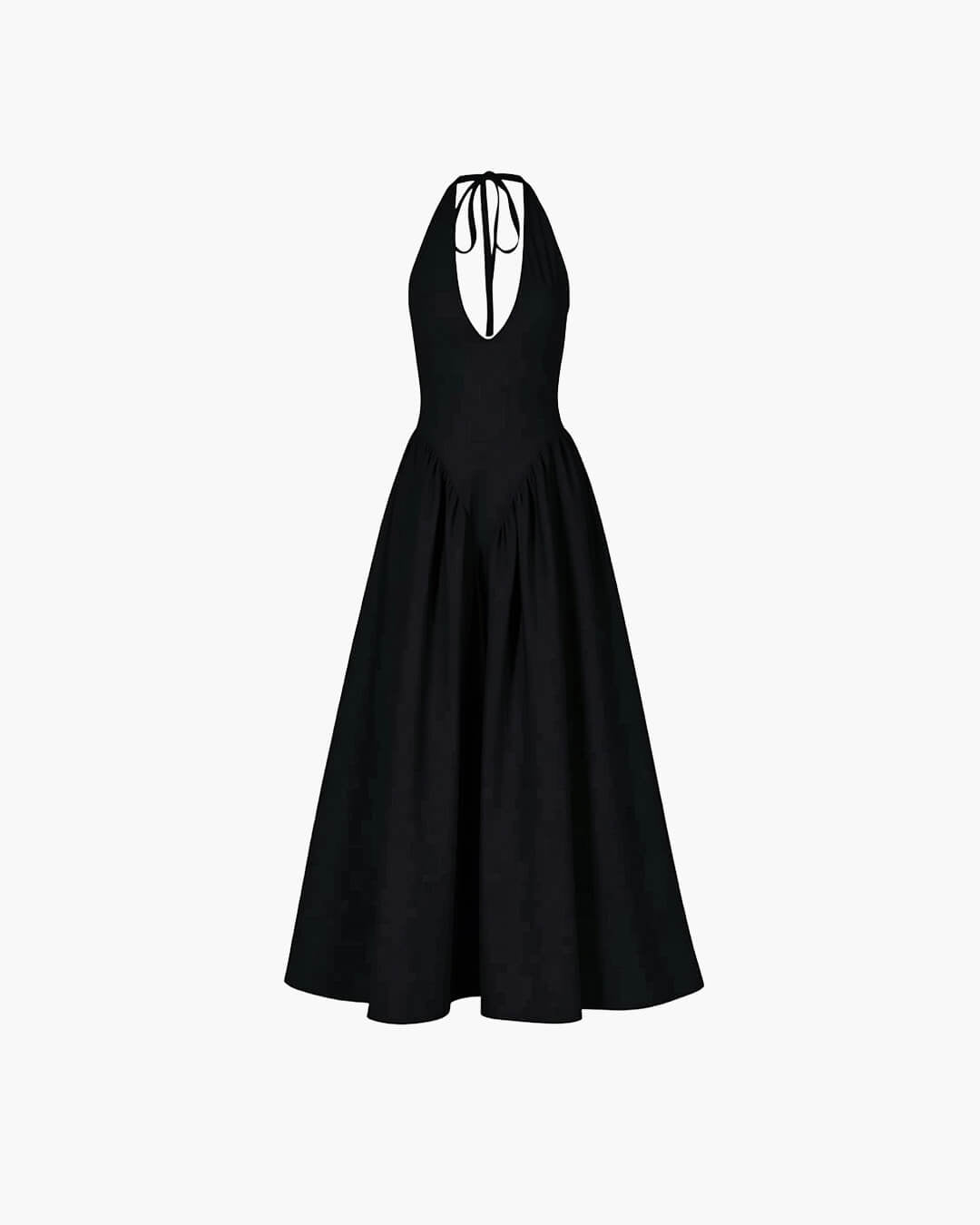 Damen Midikleid mit Halterneck