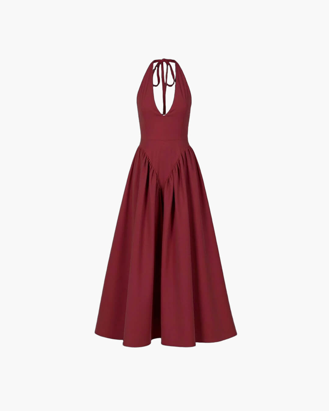 Damen Midikleid mit Halterneck