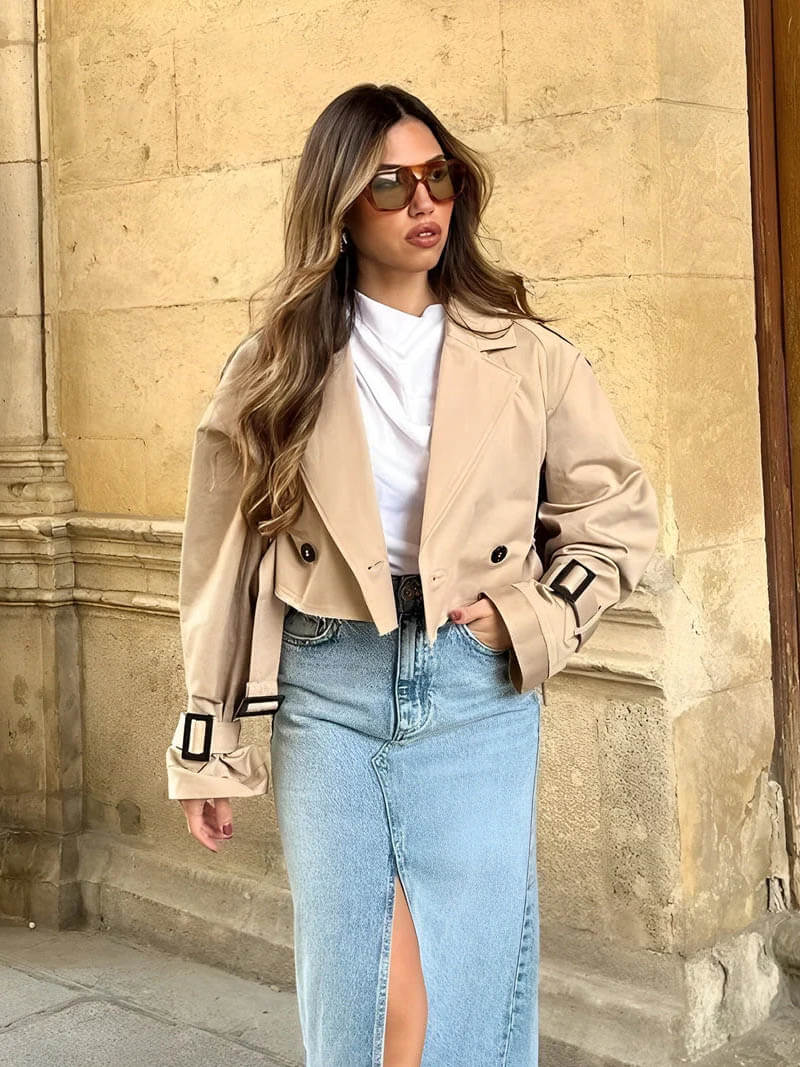 VERA | CROPPED TRENCHCOAT