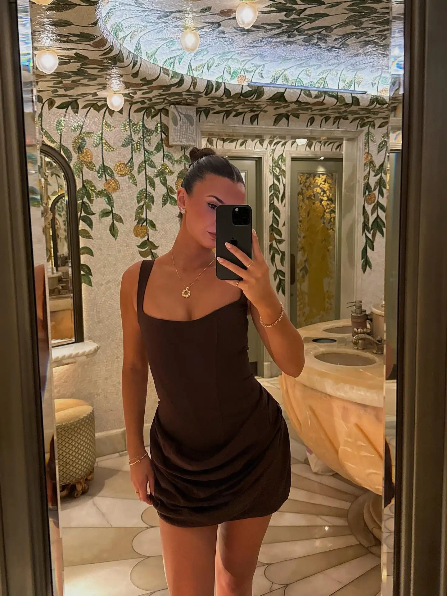 Talira Sleeveless Ruched Mini Dress