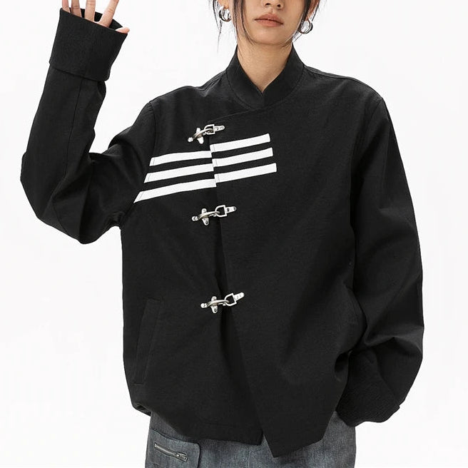 Taviera Damen Jacke mit Stehkragen und Knebelverschluss