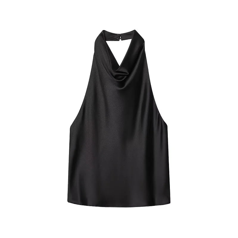 Thalira Damen Top mit Neckholder und Wasserfallausschnitt