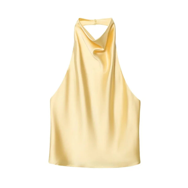 Thalira Damen Top mit Neckholder und Wasserfallausschnitt