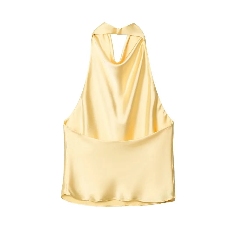 Thalira Damen Top mit Neckholder und Wasserfallausschnitt