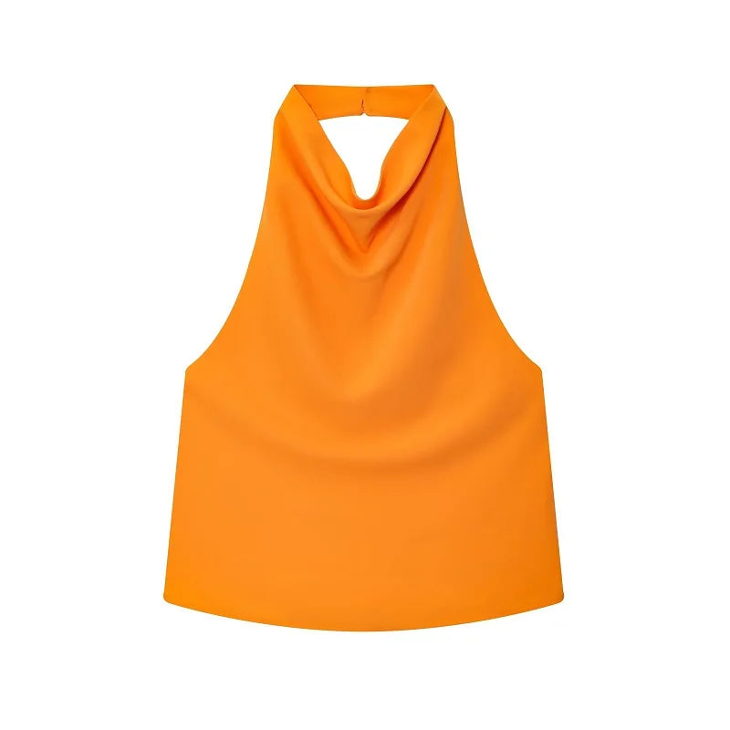 Thalira Damen Top mit Neckholder und Wasserfallausschnitt